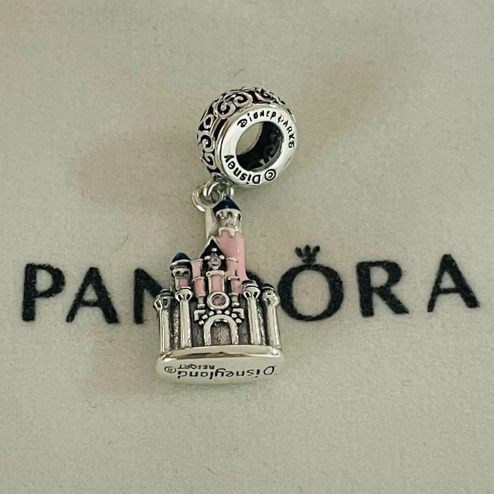 Pandora Pink and Silver Disneyland Castle Charm - Picture 2 of 5
